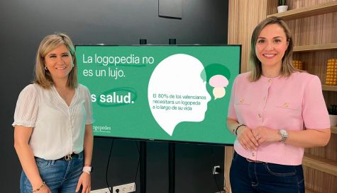 La decana del Col·legi Oficial de Logopedes de la Comunitat Valenciana, María Jesús Lluch, y la vocal del COLCV, Laura Montalva durante la presentación de la campaña 'La logopedia no es un lujo. Es salud'. / Col·legi Oficial de Logopedes de la Comunitat Valenciana La decana del Col·legi Oficial de Logopedes de la Comunitat Valenciana, María Jesús Lluch, y la vocal del COLCV, Laura Montalva durante la presentación de la campaña 'La logopedia no es un lujo. Es salud'. / Col·legi Oficial de Logopedes de la Comunitat Valenciana