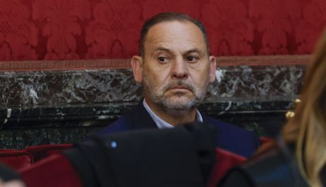 Imagen de archivo del ex ministro José Luis Ábalos en el banquillo de los acusados. / EFE-J.J. Guillén-Archivo