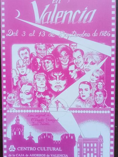 Cartel de la I Visión del Espectáculo en València, celebrada en 1986 y vinculada al auge del music-hall valenciano.