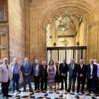 Académicos de la RACV en el acto.