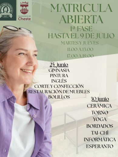 Cartel anunciador de la matrícula