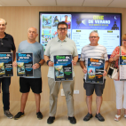 Acto de presentación de la campaña, con el concejal Paco Cabañero acompañado de representantes de las asociaciones de vecinos participantes.