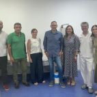 Jaime Pertegaz, Eva Suárez y equipo sanitario Algimia de Almonacid. Jaime Pertegaz, Eva Suárez y equipo sanitario Algimia de Almonacid.