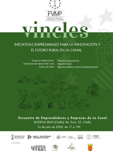 Cartel de'VINCLES' Iniciativas Empresariales para la Innovación y el Futuro Rural en La Canal” 