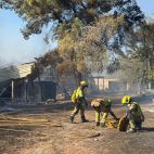 Imagen de los trabajos de extinción del incendio de Peñíscola.