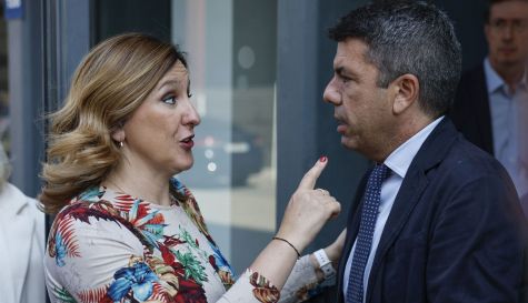 El expresident de la Generalitat, Carlos Mazón, junto a la alcaldesa de Valencia, María José Catalá, durante un evento. / EFE-Biel Aliño