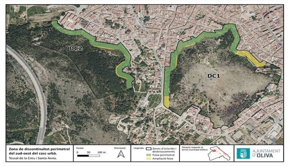 Zona de discontinuïtat perimetral del sud-oest del casc urbà Tossal de la Creu i Santa Anna. Zona de discontinuïtat perimetral del sud-oest del casc urbà Tossal de la Creu i Santa Anna.