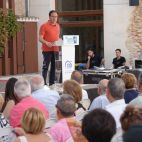 El president de la Generalitat Valenciana, Juanfran Pérez Llorca, este sábado en el acto del PP en la Pobla de Vallbona.