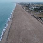 Vista aérea de la playa de l'Almardà, en Sagunt.