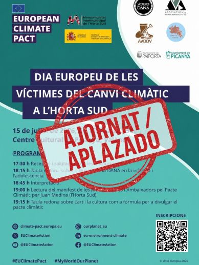 Cartell de l'ajornament de l'esdeveniment. Cartell de l'ajornament de l'esdeveniment.