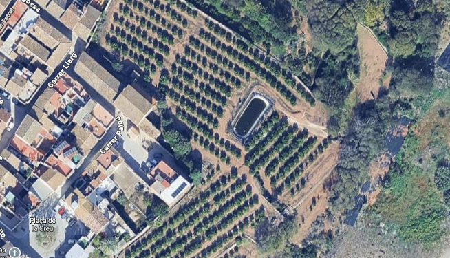 Vista aérea de los terrenos en l'Hort de la Senyoreta, en Estivella. Vista aérea de los terrenos en l'Hort de la Senyoreta, en Estivella.