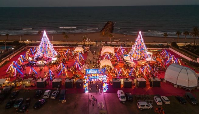 Vista del Solmarket, que estará en Puçol hasta del 23 de agosto.