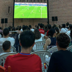 Seguimiento de la semifinal entre España y Francia en Foios. Seguimiento de la semifinal entre España y Francia en Foios.