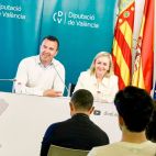 El president de la Diputació de València, Vicent Mompó, i la vicepresidenta, Natàlia Enguix.
