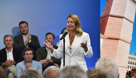 Imagen de la alcaldesa de Castellón, Begoña Carrasco, durante su intervención en el acto./ EPDA Imagen de la alcaldesa de Castellón, Begoña Carrasco, durante su intervención en el acto./ EPDA