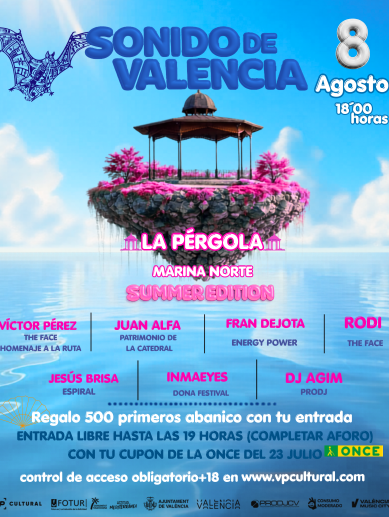 El cartel reúne a reconocidos DJ de la escena remember y dance para la cita del próximo 8 de agosto en La Pérgola de la Marina Norte de Valencia. El cartel reúne a reconocidos DJ de la escena remember y dance para la cita del próximo 8 de agosto en La Pérgola de la Marina Norte de Valencia.