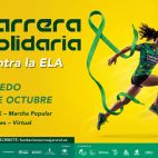 Cartel de la Carrera Solidaria contra la ELA que la Fundación Eurocaja Rural celebrará el próximo 4 de octubre en Toledo.
