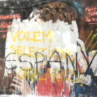 El mural dedicado a Ferran Torres, cubierto de pintura blanca y con el lema 'Volem seleccions catalanes'