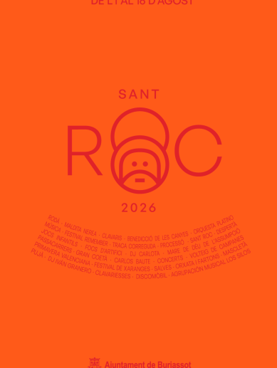 Cartel de las Fiestas de Sant Roc de Burjassot. Cartel de las Fiestas de Sant Roc de Burjassot.