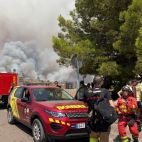 Bomberos de Castellón en el incendio forestal de la Vall d'Uixó.