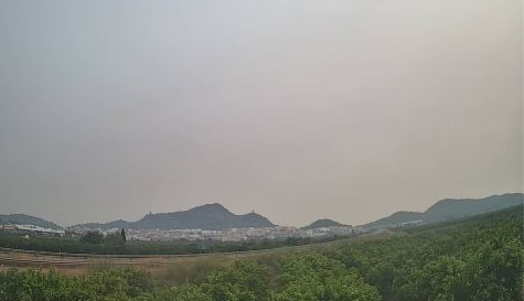 Incendio forestal de la Vall d’Uixó visto desde Almenara