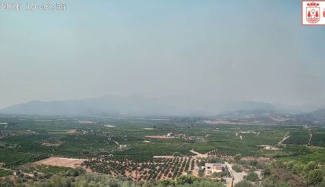 Incendio forestal de la Vall d’Uixó visto desde la Muntanyeta de Sant Antoni de Betxí