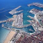 Vista aérea del puerto de Valencia.