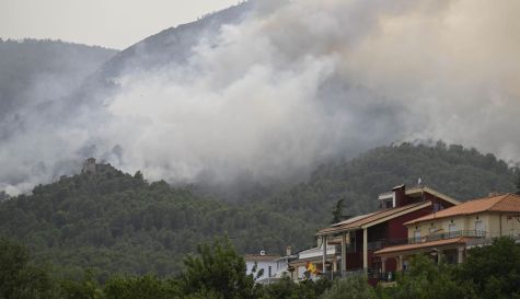 Vista general en Onda, uno de los municipios afectados por el incendio declarado el pasado sábado en la Vall d'Uixó.
