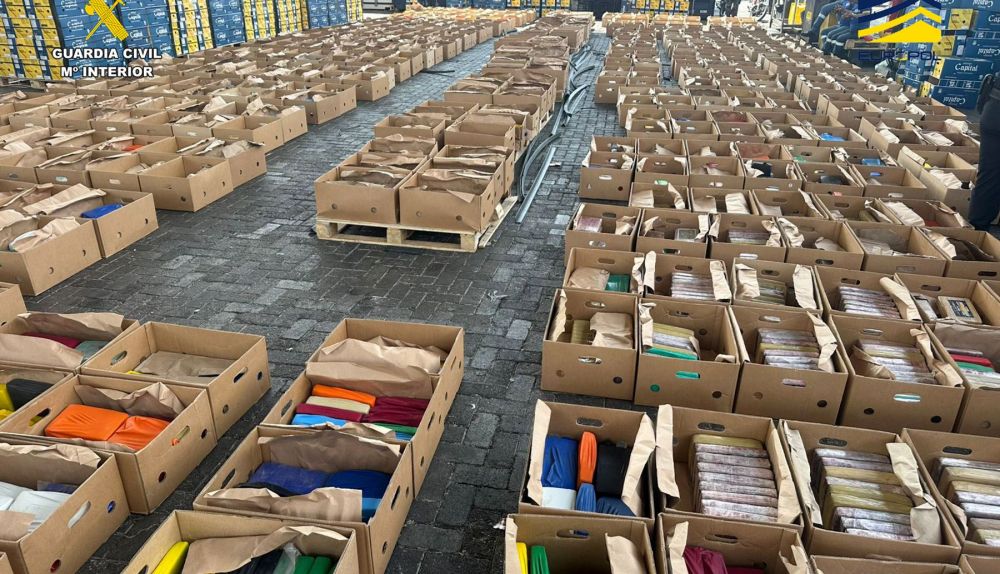 La red ocultaba la cocaína en mercancías legales procedentes de Sudamérica para introducirla por puertos españoles. / EFE-Guardia Civil La red ocultaba la cocaína en mercancías legales procedentes de Sudamérica para introducirla por puertos españoles. / EFE-Guardia Civil