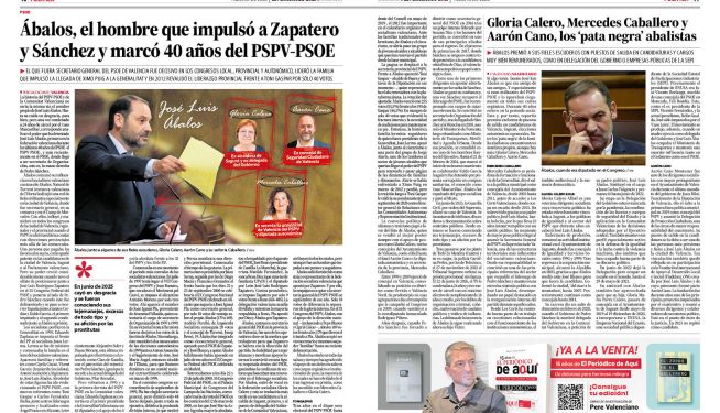Doble página publicada en la edición de agosto de Valencia de El Periódico de Aquí. Doble página publicada en la edición de agosto de Valencia de El Periódico de Aquí.