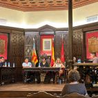 El Pleno del Ayuntamiento de Segorbe, durante la sesión en la que se aprobó la declaración de "Segorbe, la Ciudad del Ajedrez".
