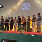 Alguns dels homenatjats durant la gala del 50 aniversari del Cinema d'Estiu de l'Eliana, celebrada el passat 6 d'agost.