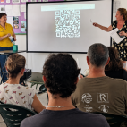 Representantes de Vaersa, la Mancomunidad del Alto Palancia y entidades ambientales durante la jornada sobre prevención de incendios forestales celebrada en Bejís.