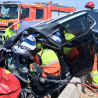 Imagen del accidente facilitada por el Consorcio Provincial de Bomberos de Valencia.