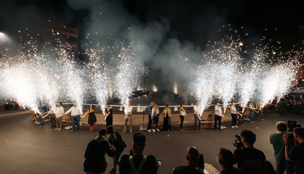 La Roda del Foc, uno de los momentos más esperados de la Passejà de Sant Onofre. / Associació Cultural Clavaris de Sant Onofre