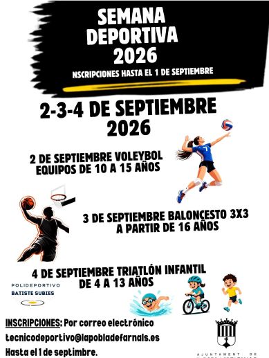 Cartell de la II Setmana Esportiva, que obrirà la programació festiva. Cartell de la II Setmana Esportiva, que obrirà la programació festiva.