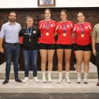 Darío Moreno, les campiones del món i Javier Timón.