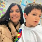 El pequeño Dante Zaid Ramírez junto a su madre Sherezade.