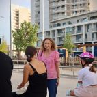 Visita d'Amparo Folgado al Parc Central.