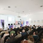 Assistents al Fòrum de la IA dirigit al teixit empresarial celebrat a la seu de la Mancomunitat de l'Horta Sud.
