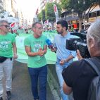El portavoz de Educación del PSPV-PSOE en Les Corts, José Luis Lorenz, en una de las manifestaciones educativas en Valencia el pasado mes de junio.