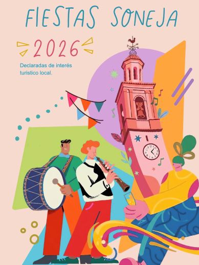 Cartel de las fiestas de Soneja 2026. Cartel de las fiestas de Soneja 2026.