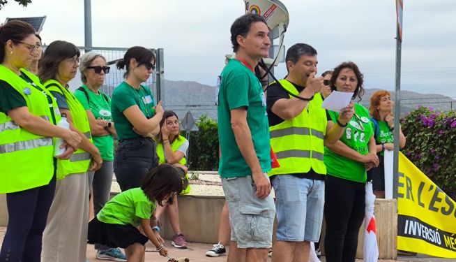 Movilización educativa hace unos meses en el Camp de Morvedre.