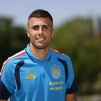 Rodri Hernández, durante una concentración con la selección española.