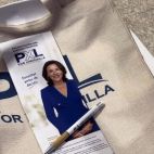 Material promocional de Por Loriguilla durante la presentación del nuevo partido municipalista.