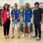 María Tormo y Paco Soriano reciben a Alberto Nebot y Pablo Flor en el Ayuntamiento de Almassora. María Tormo y Paco Soriano reciben a Alberto Nebot y Pablo Flor en el Ayuntamiento de Almassora.