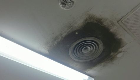 Humedades en el techo del Hospital de Sagunt, en una imagen facilitada por CCOO.
