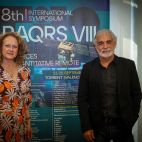 La alcaldesa de Torrent, Amparo Folgado, junto al catedrático José Antonio Sobrino, en la presentación del VIII Simposio Internacional de Teledetección. / Ajuntament de Torrent