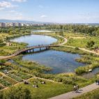 Recreació de la Generalitat Valenciana d'un futur parc inundable.