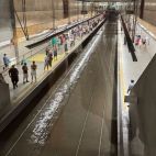 Metrovalencia reanuda el servicio en todas sus líneas, aunque mantiene incidencias - Estación de Machado.